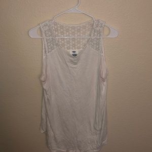 White lace tank top